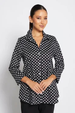 Philosophy 3/4 Spot Shirt - Black - PH44 Discount
