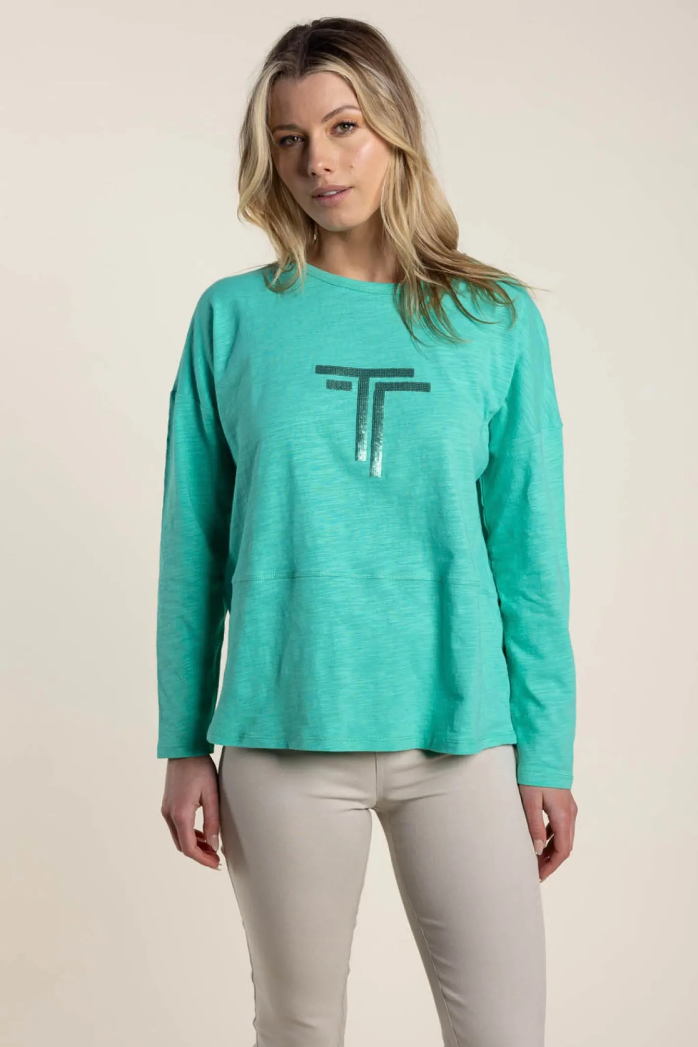 Two-T's Alice Long Sleeve Tee - Jade - TT34