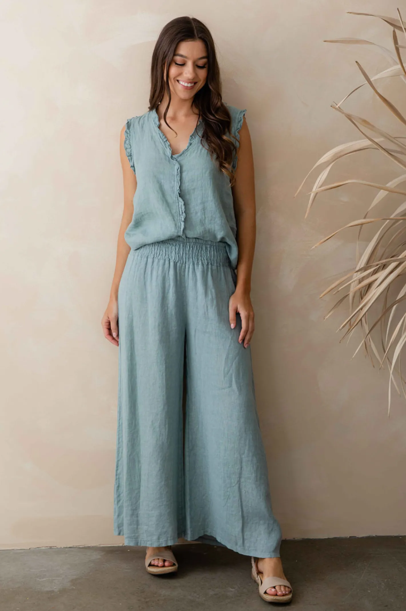 The Italian Cartel Amara Pant - Blue - IC22 Discount