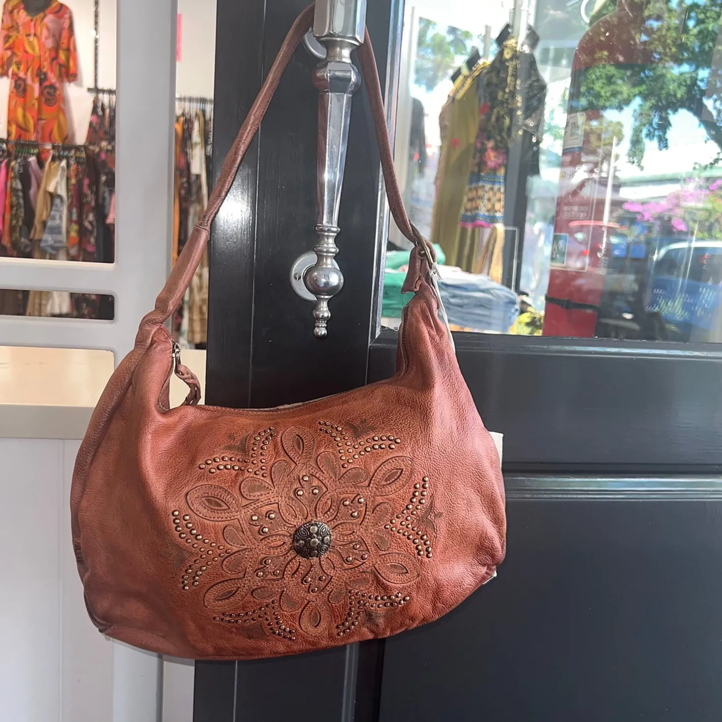 Art N Vintage Asher Hobo Bag - Oak - AV6 Hot