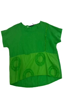 Cest Parfait Ava Linen Shirt - Apple - CP1 New
