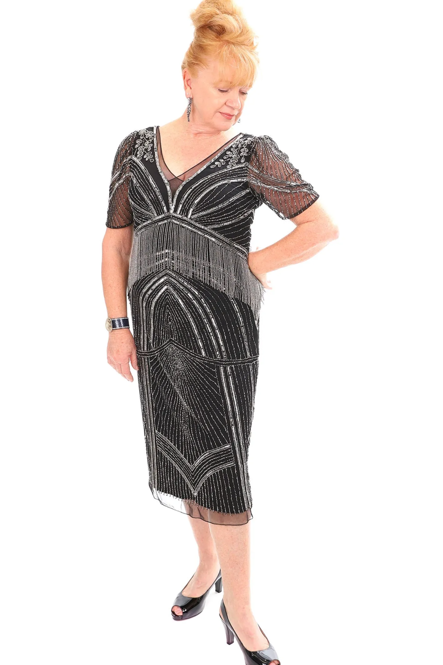 Jesse Harper Beaded Queen Dress Outlet
