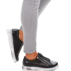 Rilassare Black Tatter Leather Sneaker - RS3 Sale