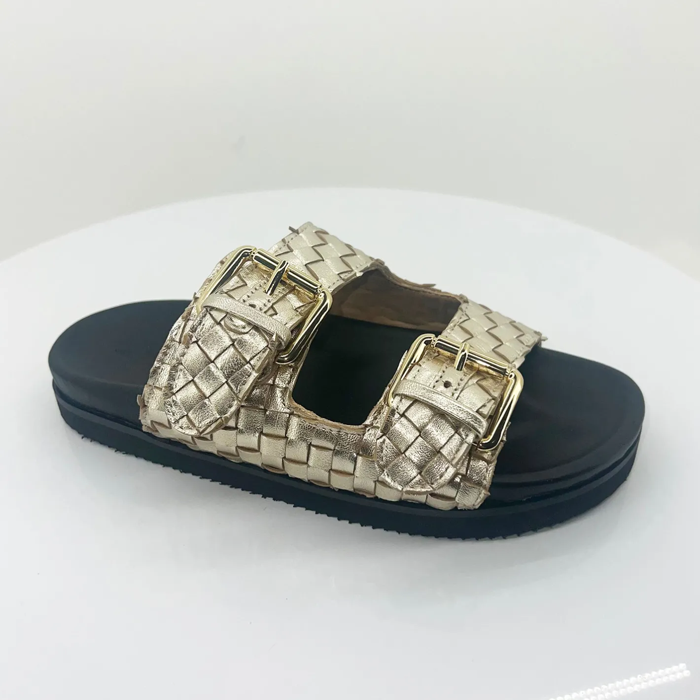 Human Shoes Blair Sandal - Washed Gold -HS8 Clearance