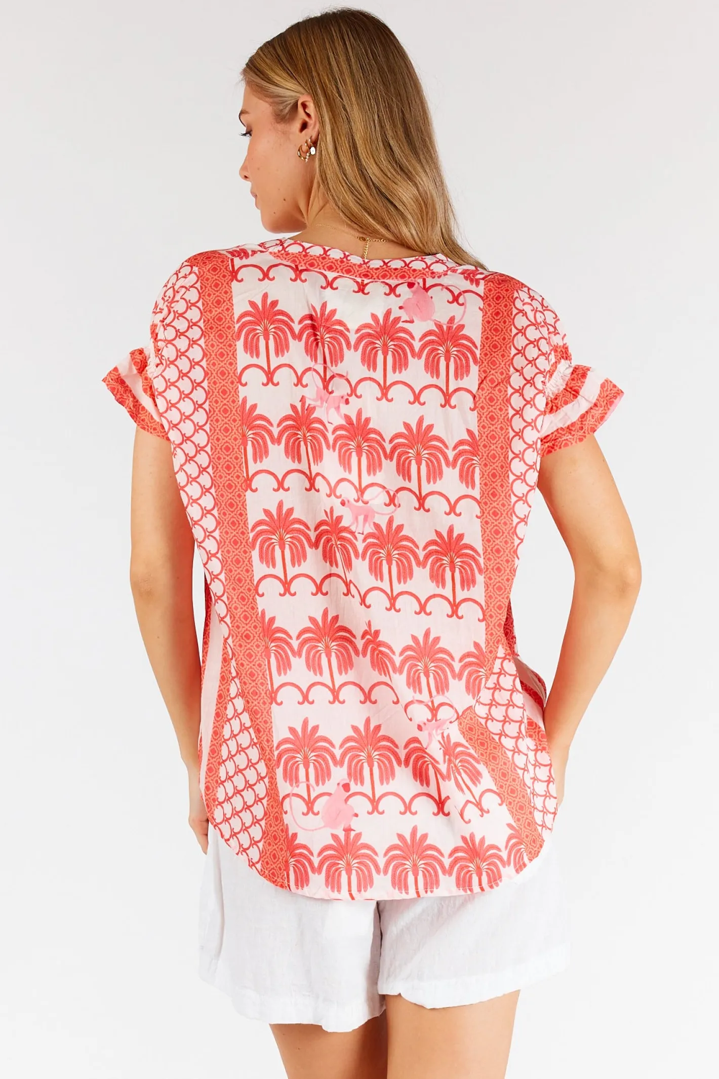Lula Life Blakely Sleeveless Top - Melon - LL47 Hot