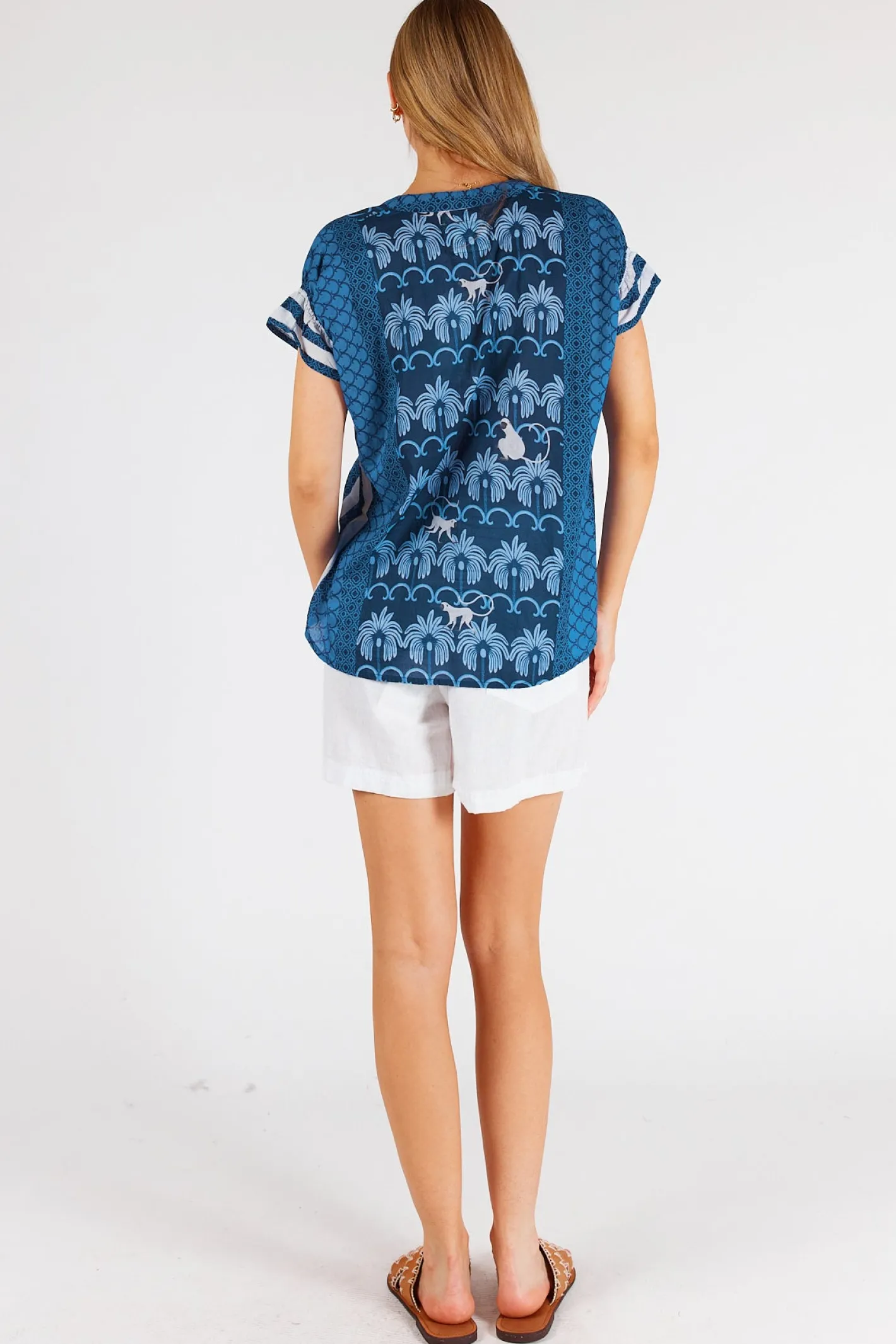Lula Life Blakely Sleeveless Top - Navy - LL47 Discount