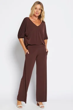 Philosophy Blouson Top - Chocolate - PH43 Sale