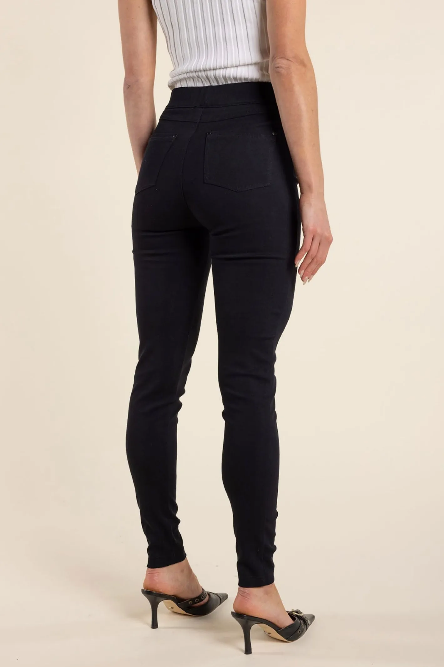 Two-T's Brielle Pull On Pant - Black - TT40 Discount