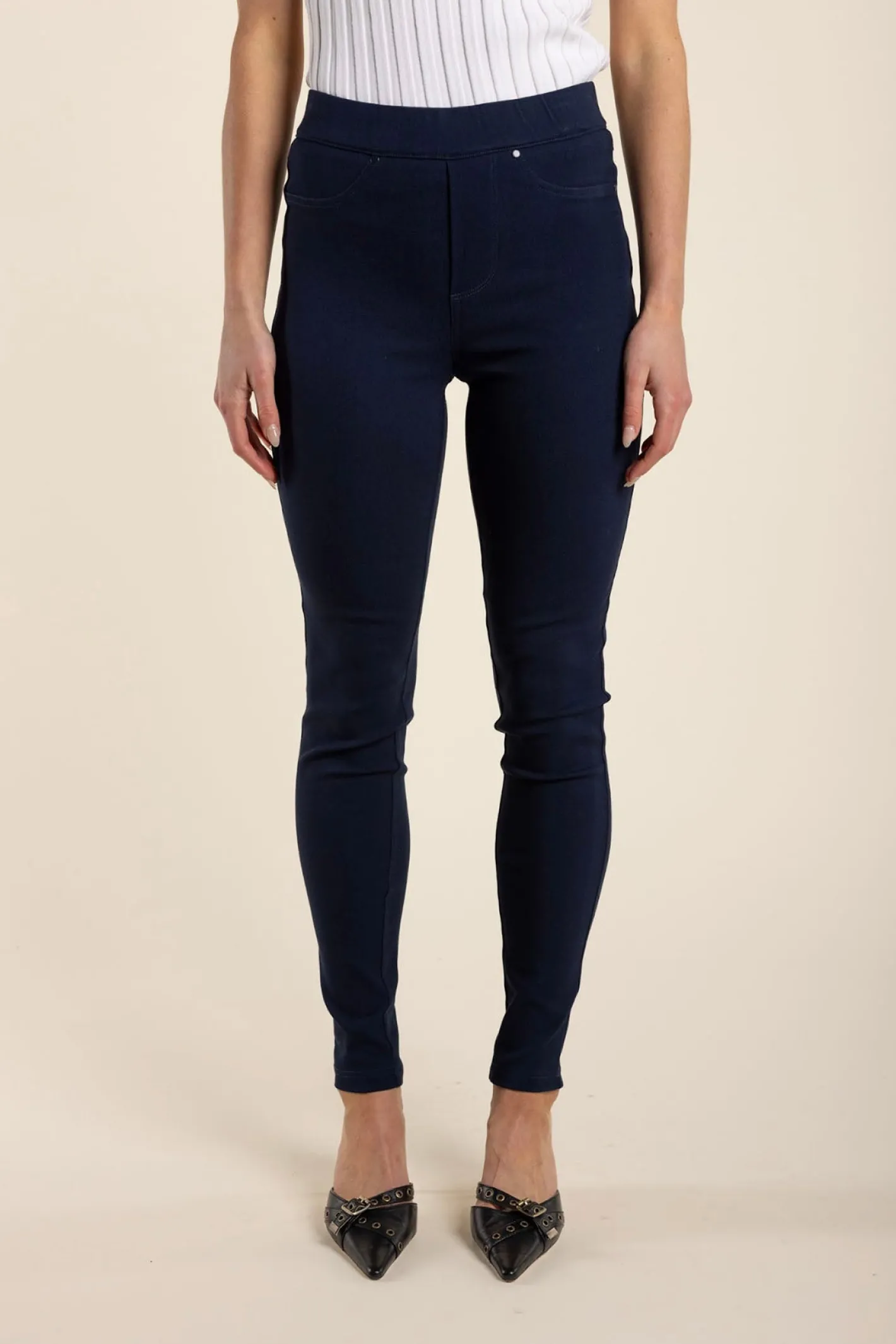 Two-T's Brielle Pull On Pant - Navy - TT40 Hot