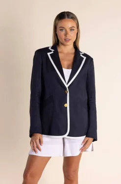 Two-T's Cara Blazer - Navy/White - TT45 Best
