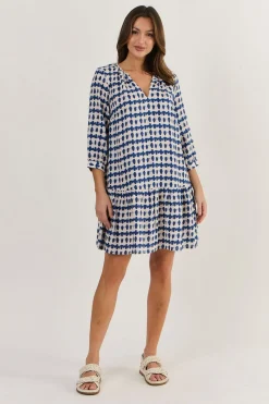 Naturals By O & J Carol Linen Dress - Delta Blot - OJ48 Outlet