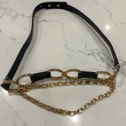 Frank Lyman Charcoal Reptilian Belt Clearance