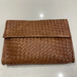 Human Cindy Woven Leather Bag - Tan Discount