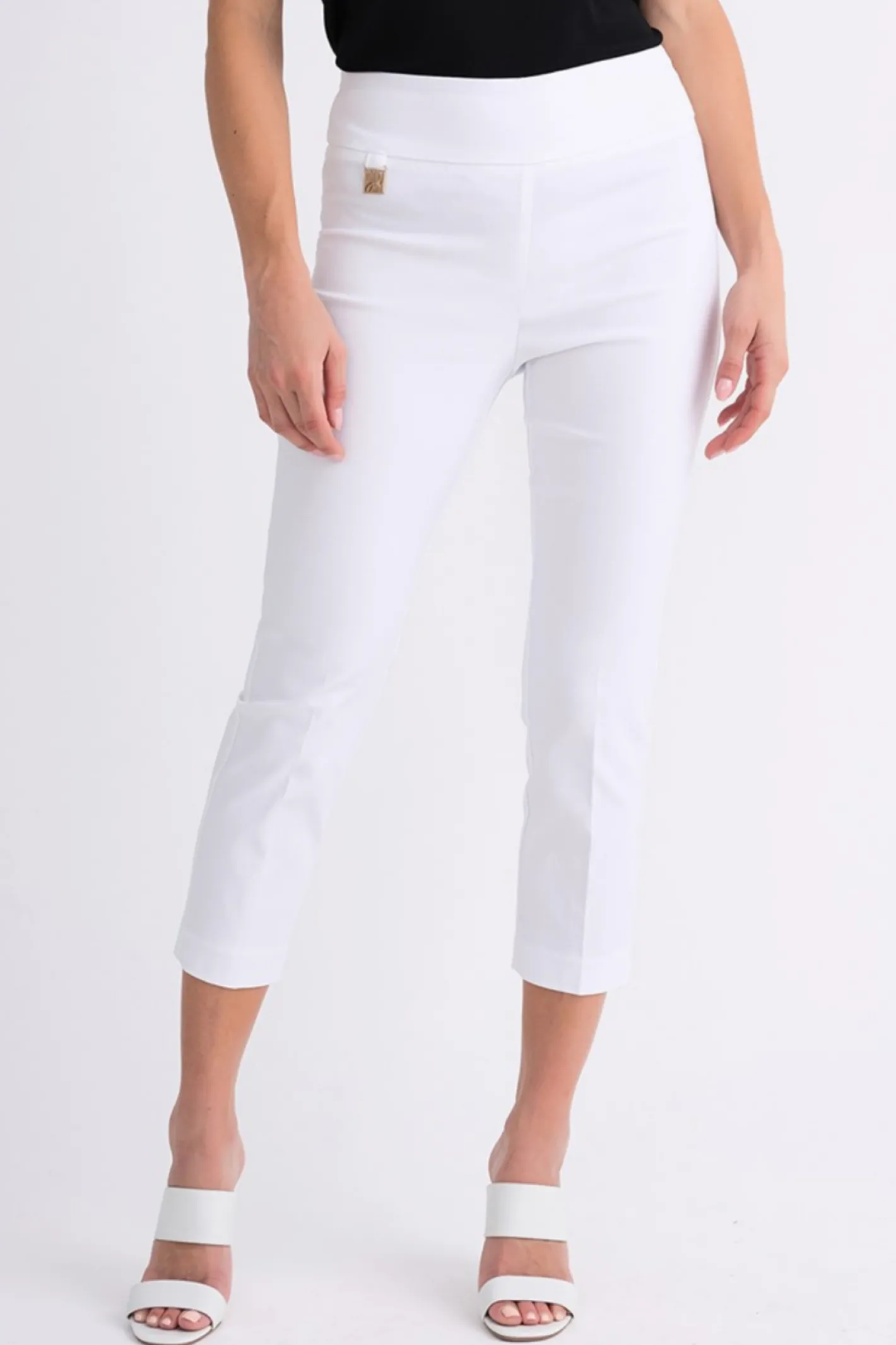 Joseph Ribkoff Claire Cropped Pant - White - JR64 Discount