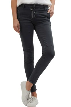 Italian Star Classic Button Jeans - Charcoal - IS10 Clearance