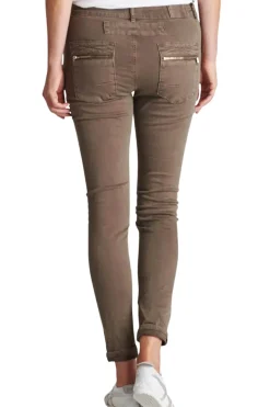 Italian Star Classic Button Jeans - Chocolate - IS10 Outlet