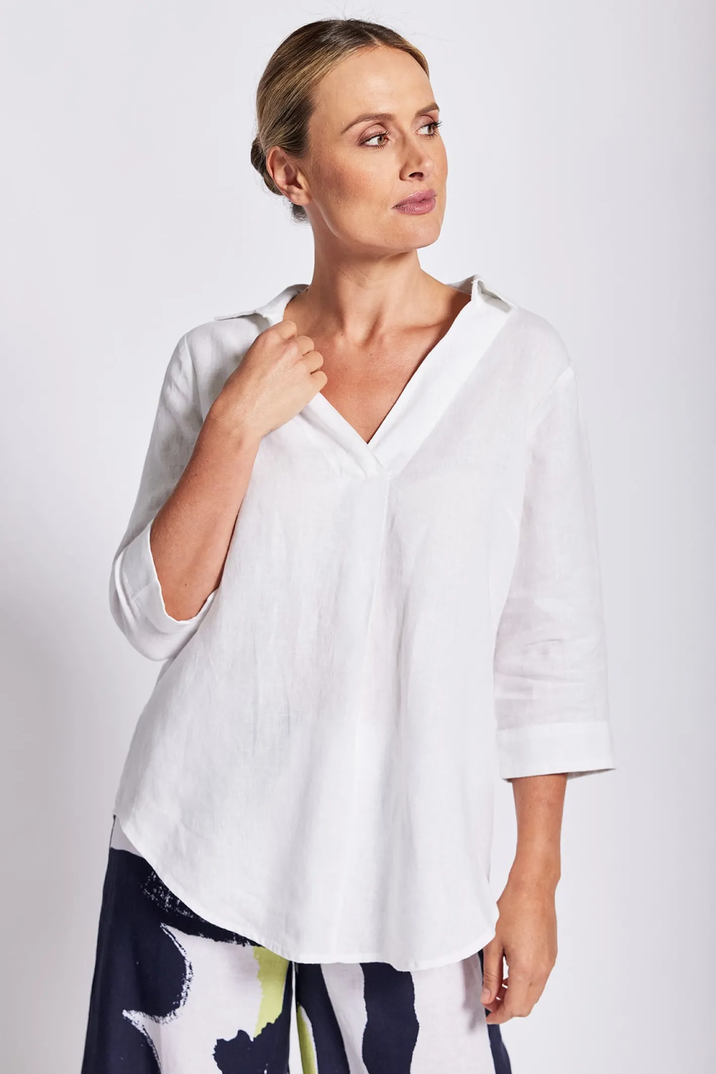 See Saw Collared Tunic Top - White - SS12 Discount