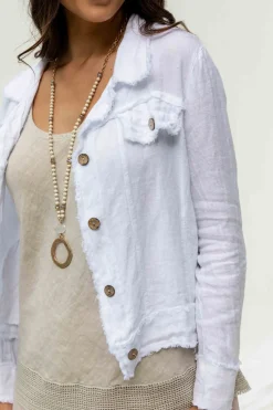 The Italian Cartel Corte Jacket - White - IC57 Sale
