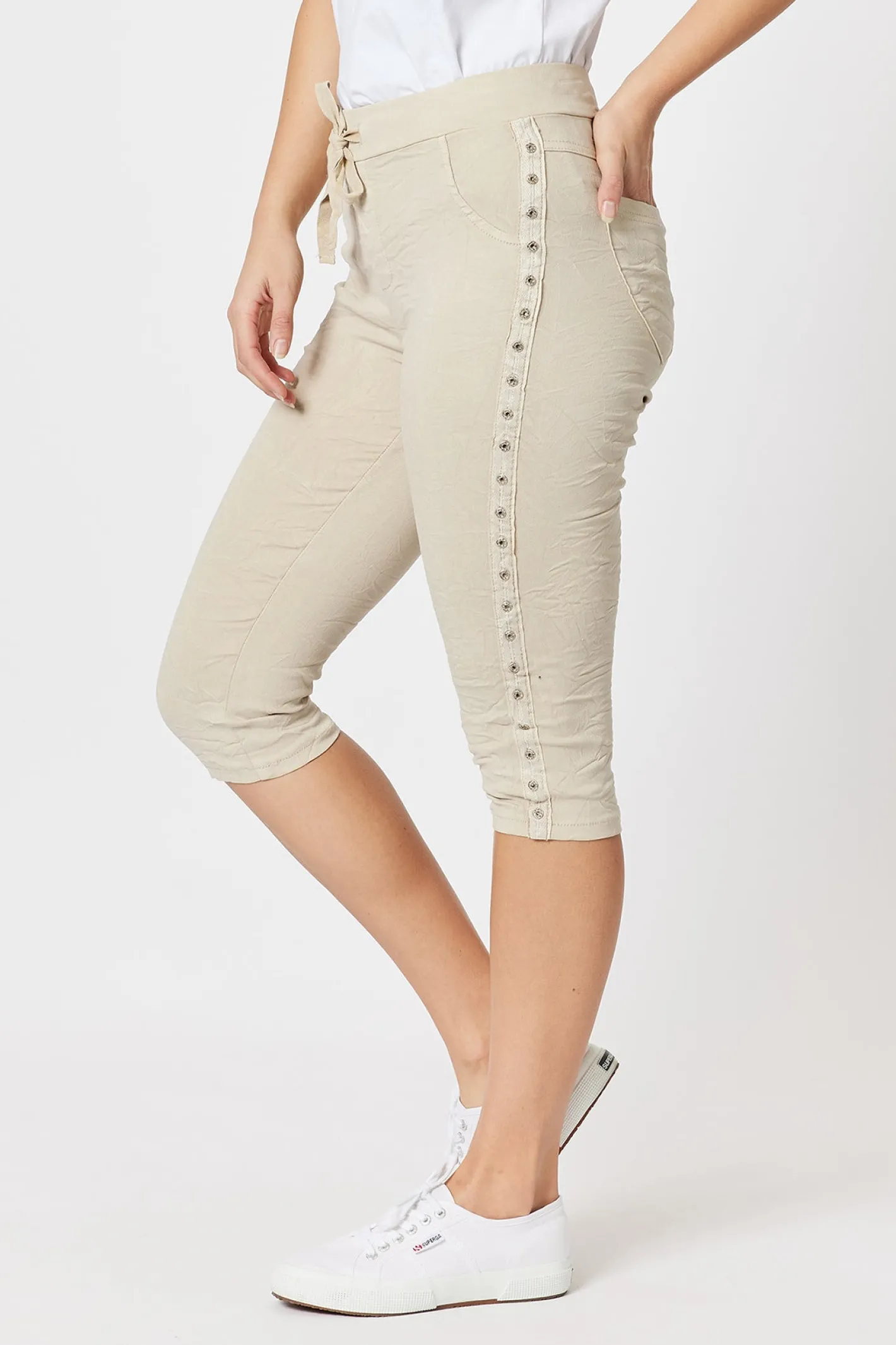 Threadz Crushed Jean Short | TZ50 Sale