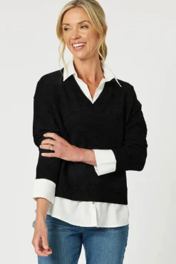 Gordon smith Dee 2 In 1 Jumper - Black - GS14 Clearance