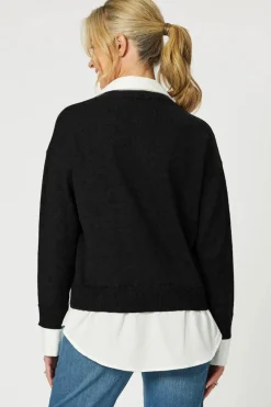 Gordon smith Dee 2 In 1 Jumper - Black - GS14 Clearance