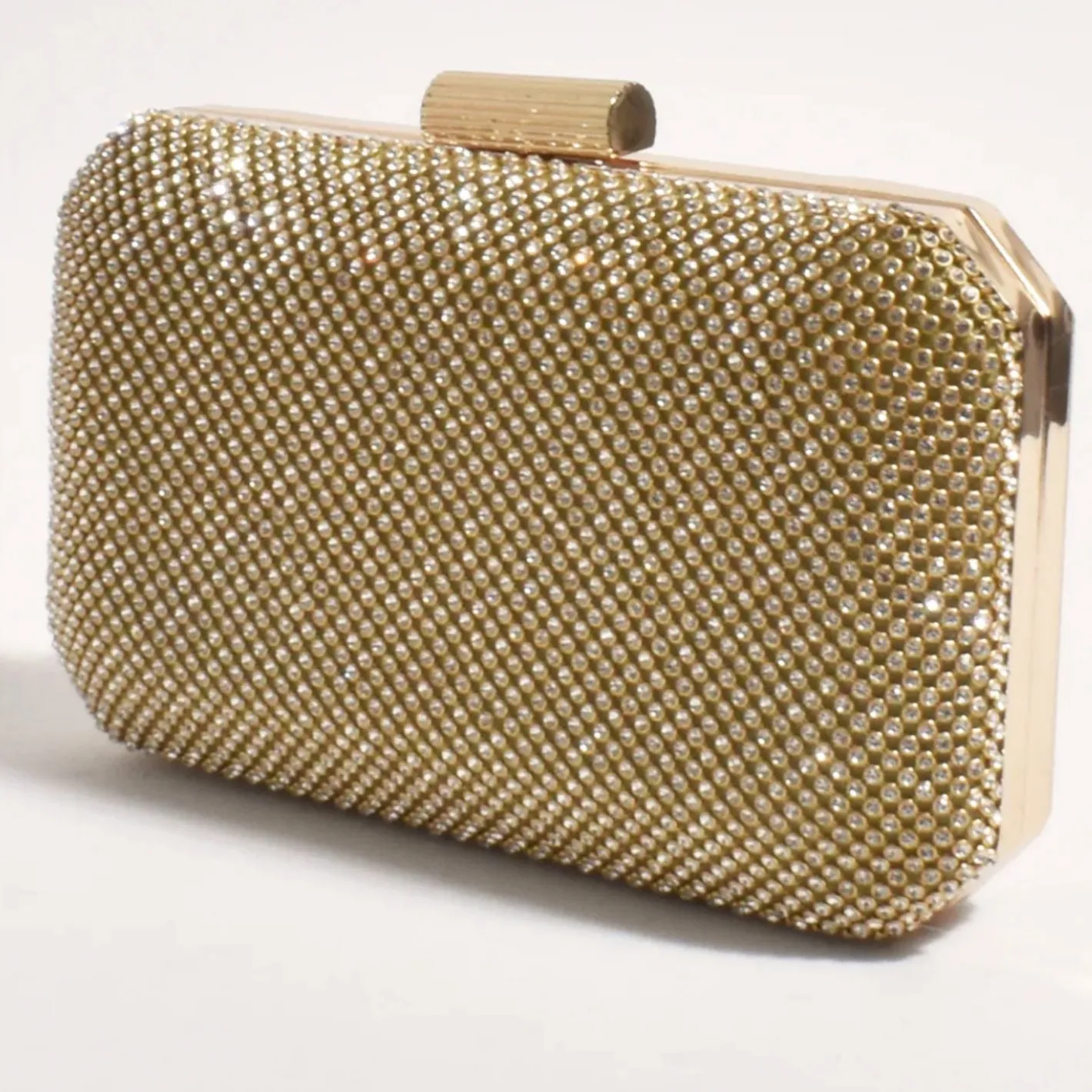 Adorne Diamante Mesh Clutch - Gold Crystal - AD17 Sale