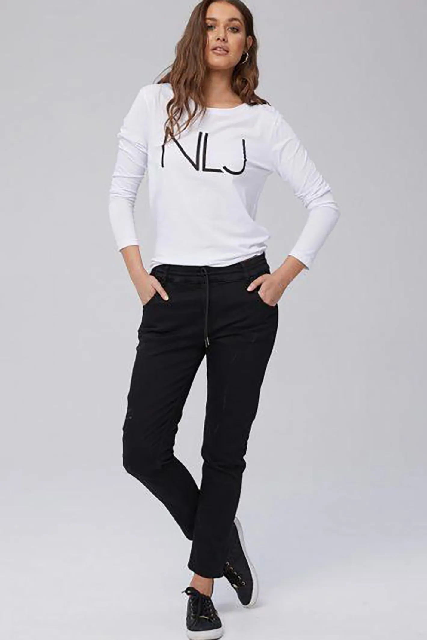 New London Jeans Dundee Hybrid Jogger Jeans - Black - NLJ7 Hot