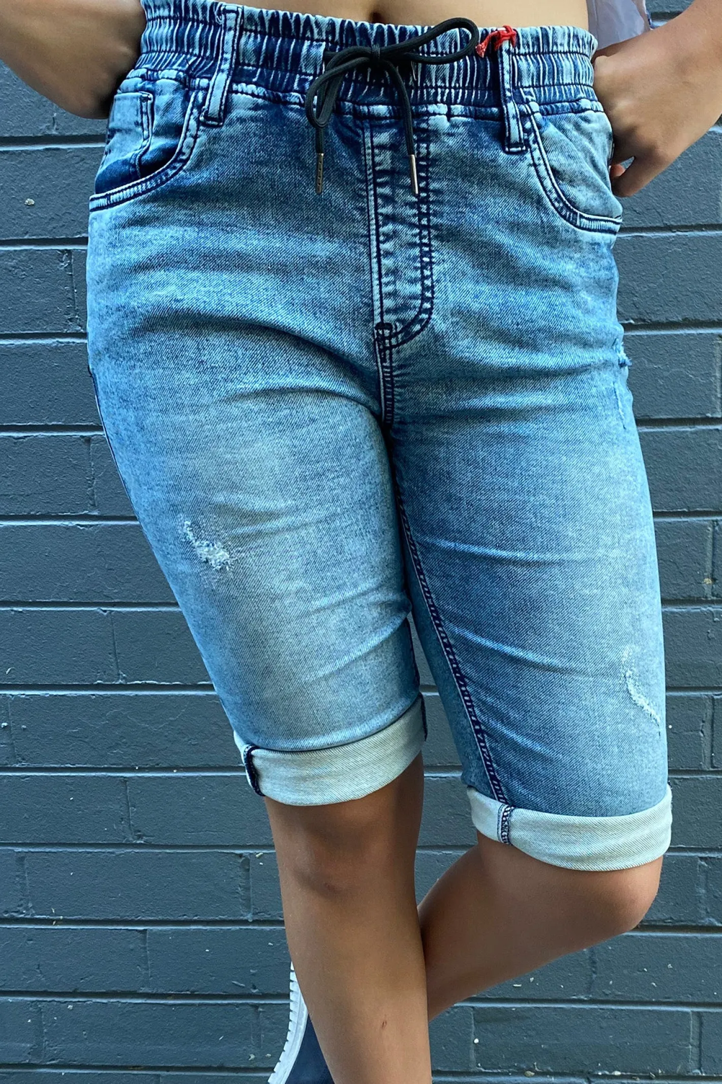 New London Jeans Dundee Hybrid Jogger Short - WASH - NLJ21 Outlet
