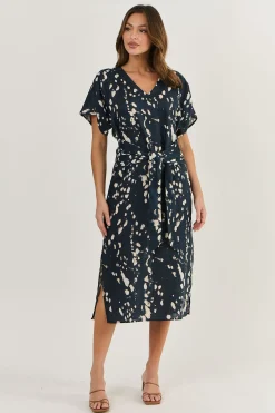 Naturals By O & J Ellison Linen Dress - Universe -OJ29 Outlet