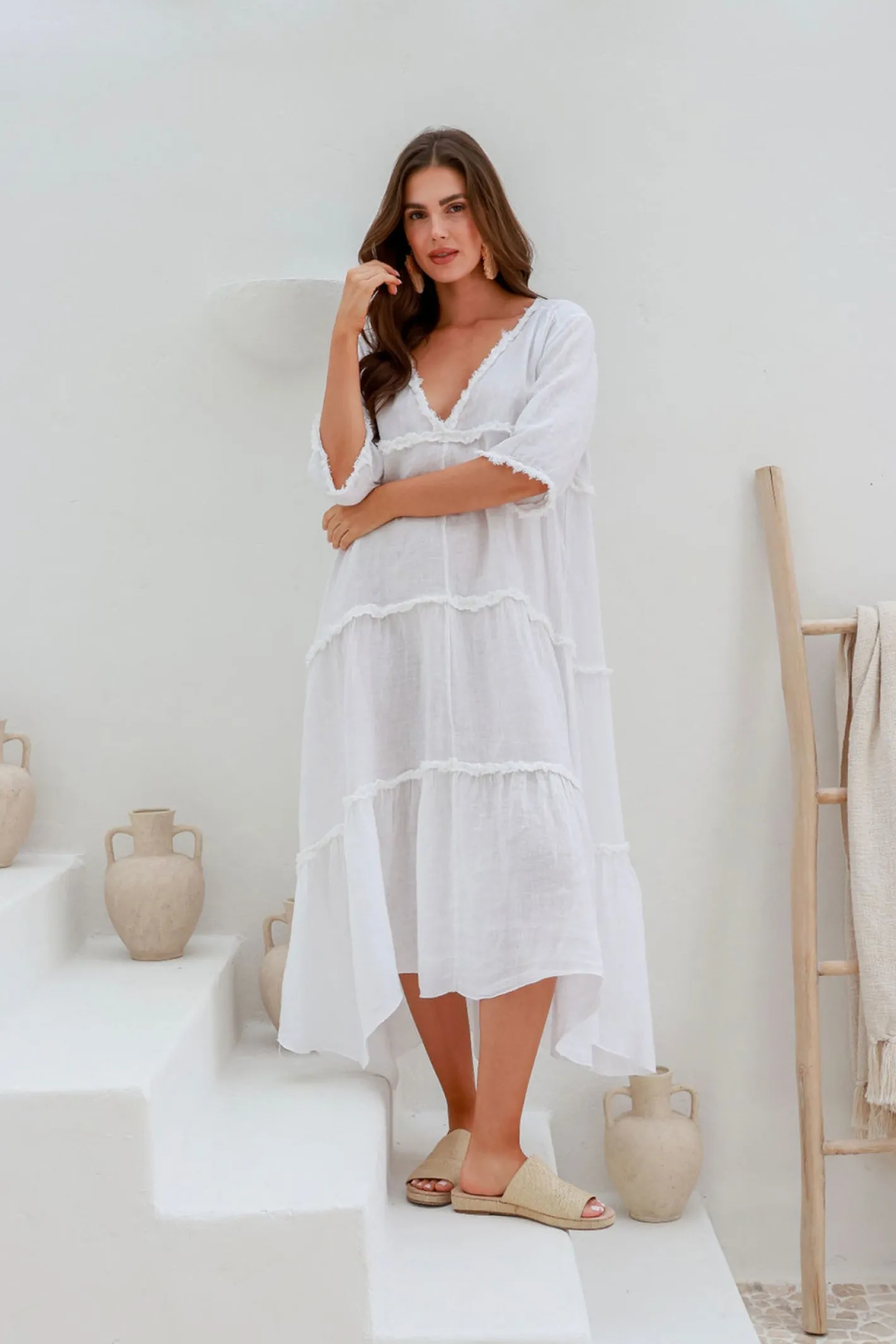 The Italian Cartel Emily Dress - White - IC40 Clearance
