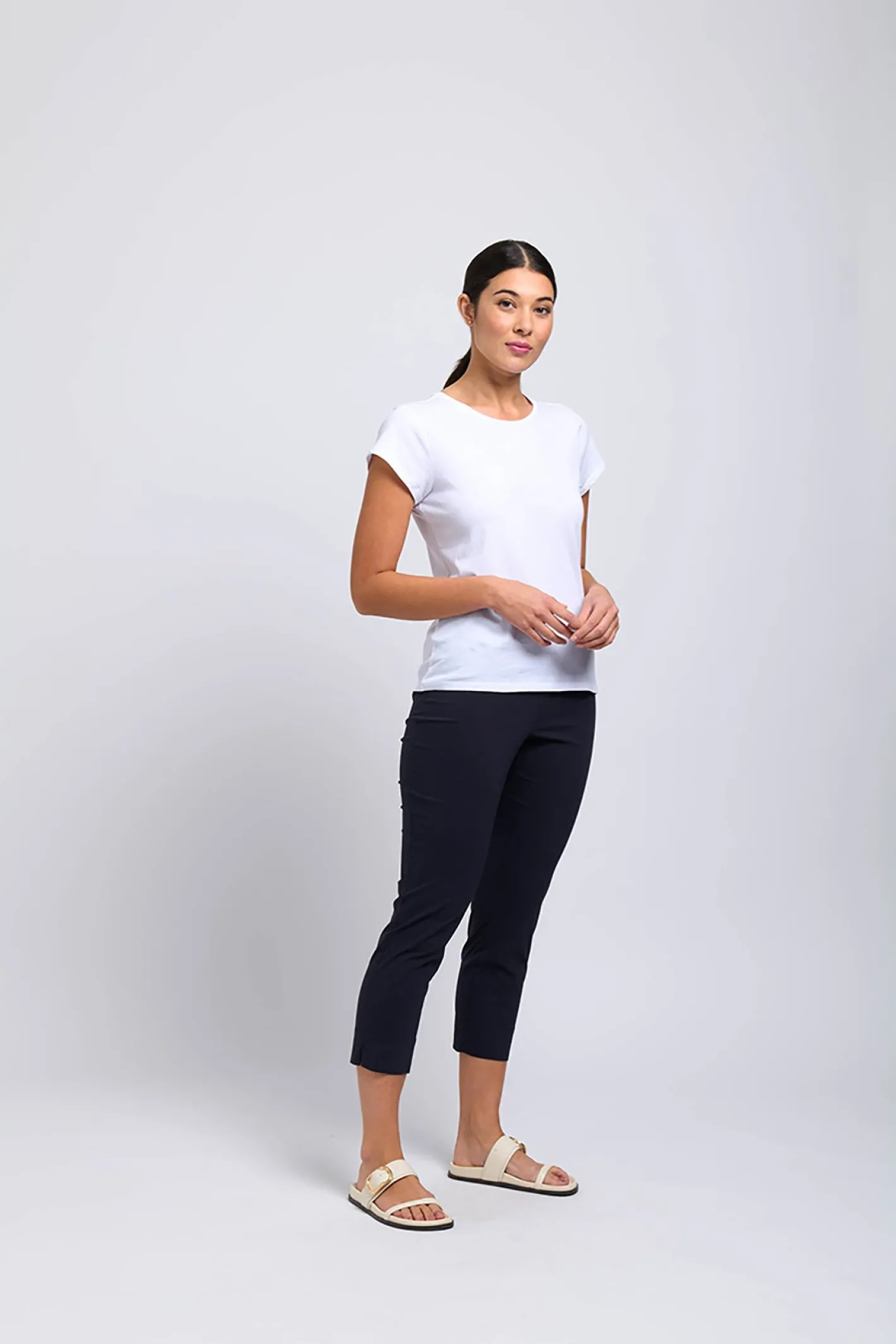 Foil Fuss Free Capri - True Navy - F4 Clearance
