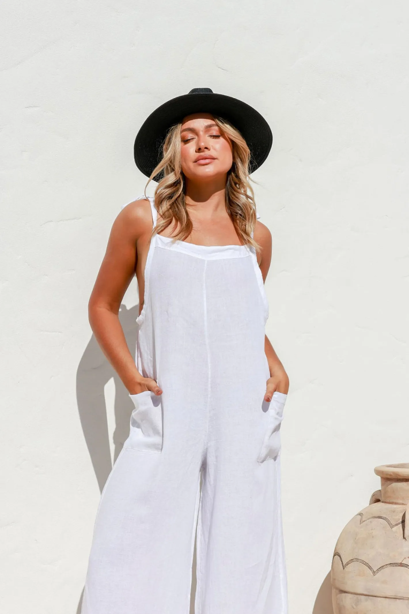 Free Angel Gelsa Jumpsuit - White - FA7 Clearance