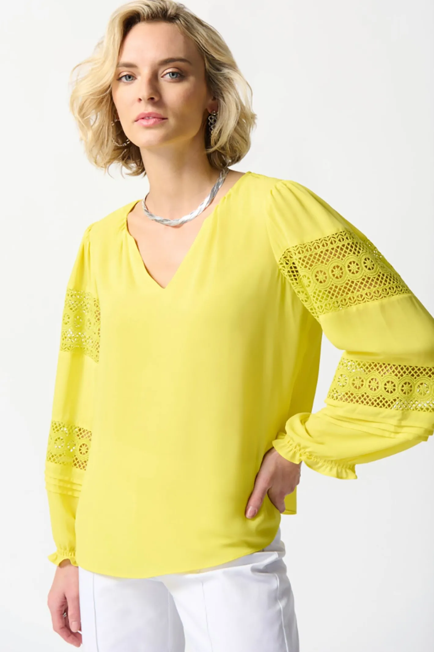 Joseph Ribkoff Georgette Blouse - Sunlight - JR5 Best