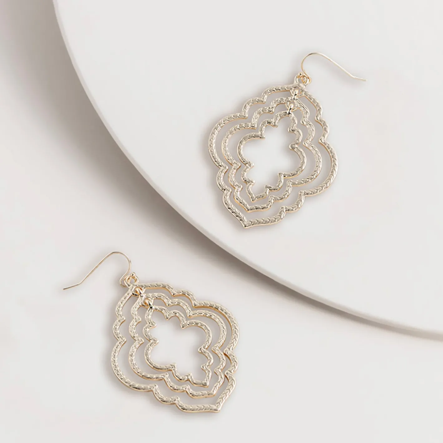 Spice Up Gold Moroccan Window Earring - SM4 Online