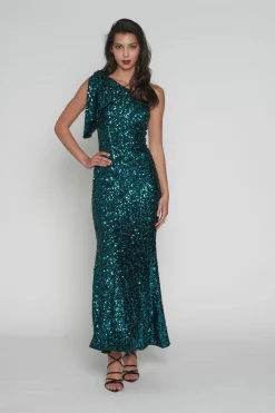 Romance Gwyneth Sequence Dress - Teal - Rom9 Sale