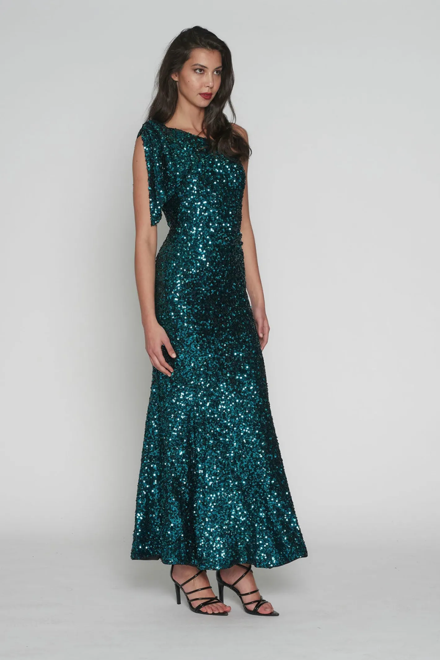 Romance Gwyneth Sequence Dress - Teal - Rom9 Sale