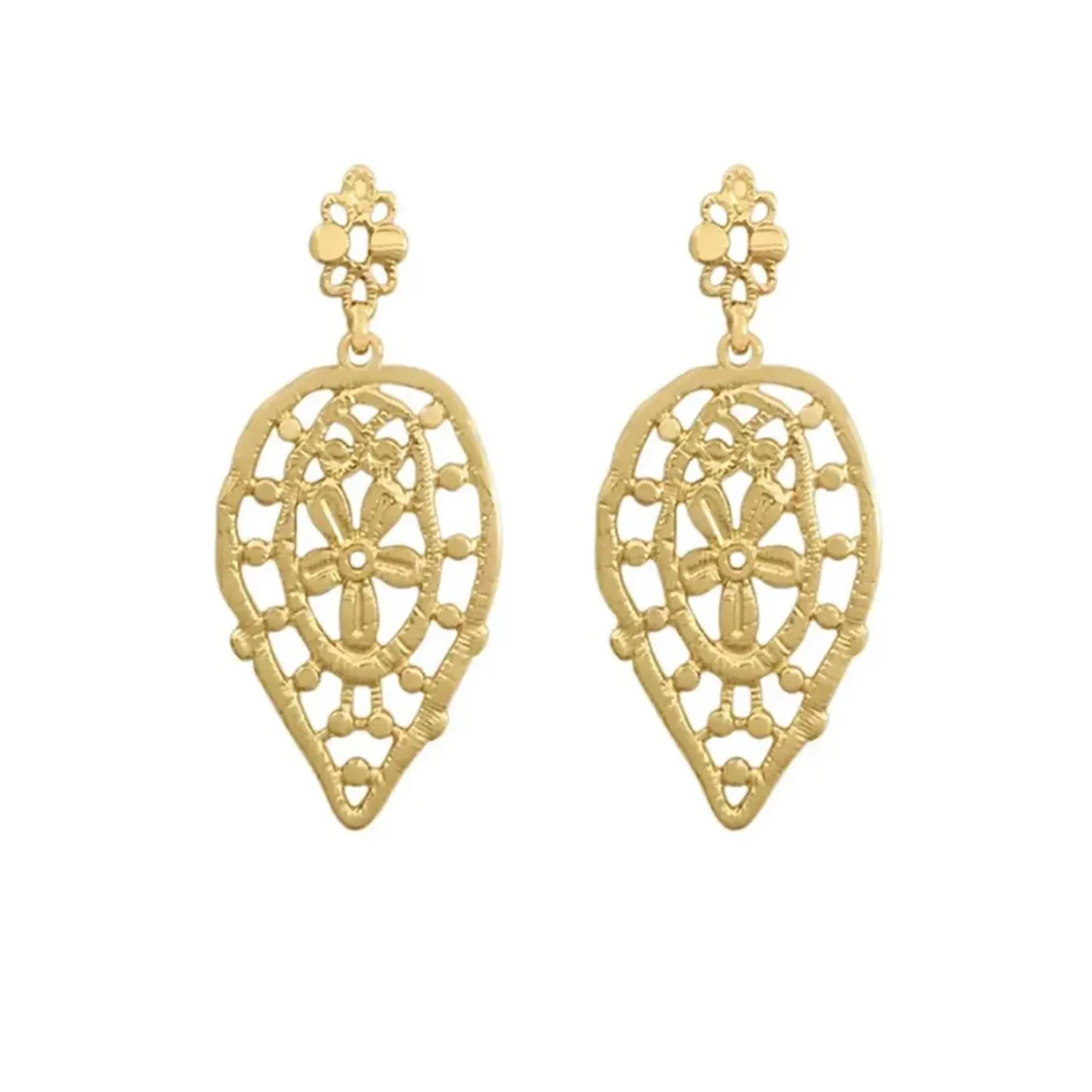GxG Collective Heather Moroccan Earring - Gold Hot