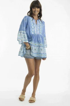 Escape by OQ Heidi Boho Top - Blue - EP20 Hot
