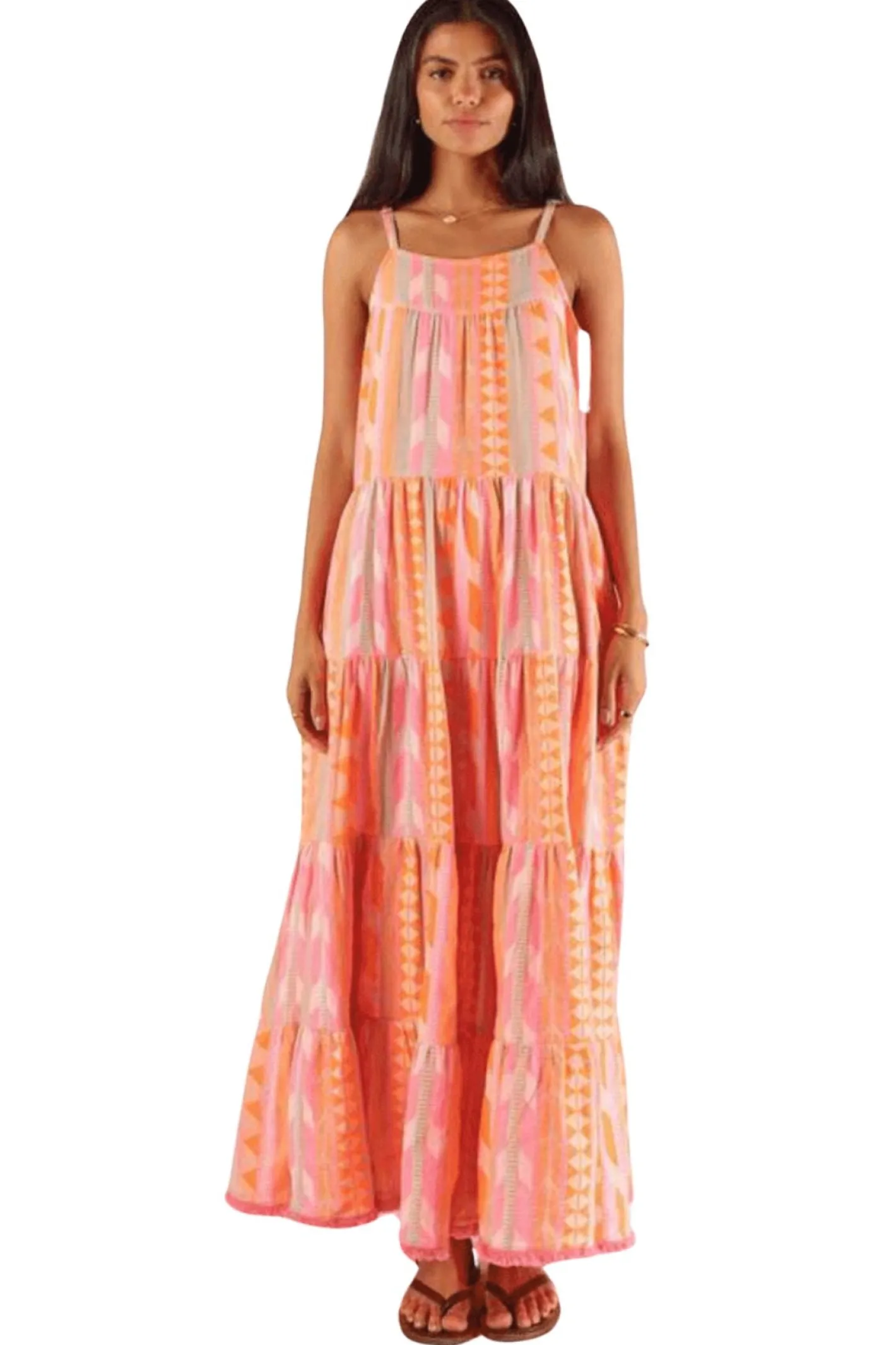 Rubyyaya Hermosa Maxi Dress - Pink - RY19 Discount