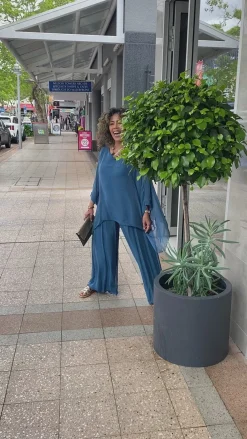 The Italian Cartel Idalia Pant - Teal -IC18 New