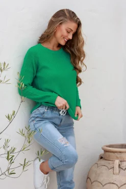 Silence & Noise I'm Famous Zip Knit - Green - SN15 Sale