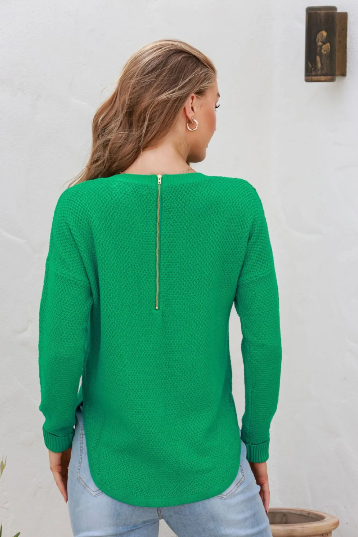 Silence & Noise I'm Famous Zip Knit - Green - SN15 Sale