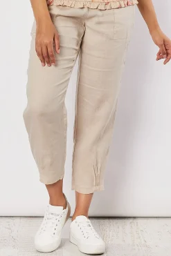 Gordon smith Jersey Waist Linen Pants - Natural - GS3 Best