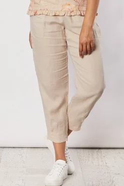 Gordon smith Jersey Waist Linen Pants - Natural - GS3 Best