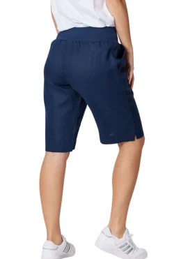 Gordon smith Jersey Waist Linen Shorts - Navy - GS8 Hot