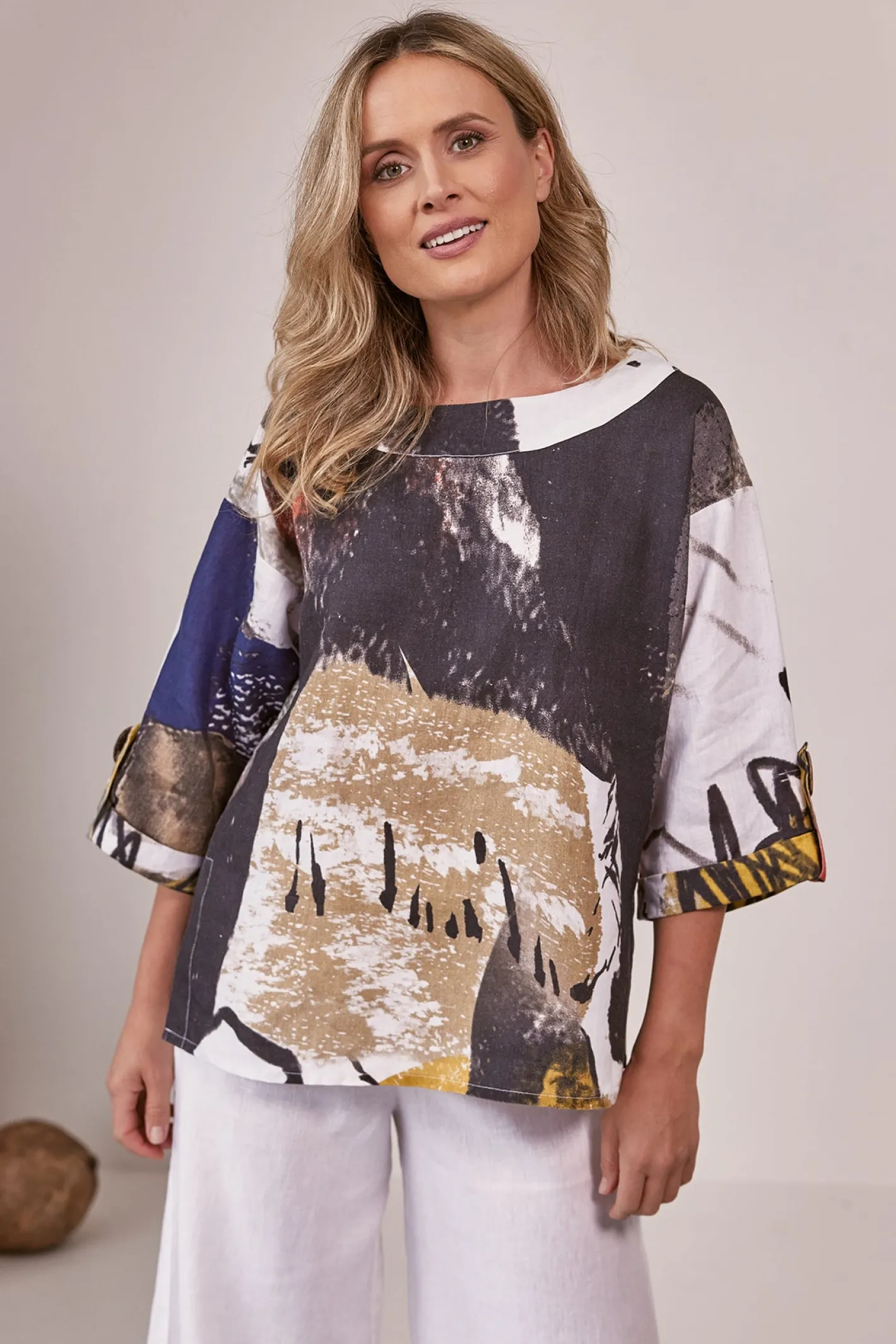 See Saw Kabuki 3/4 Sleeve Top - Print - SS14 New