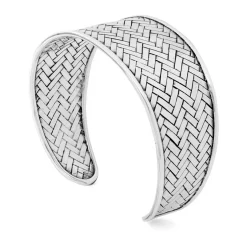 Nusa Jewellery Karma Silver Cuff - Silver - NS1 Outlet