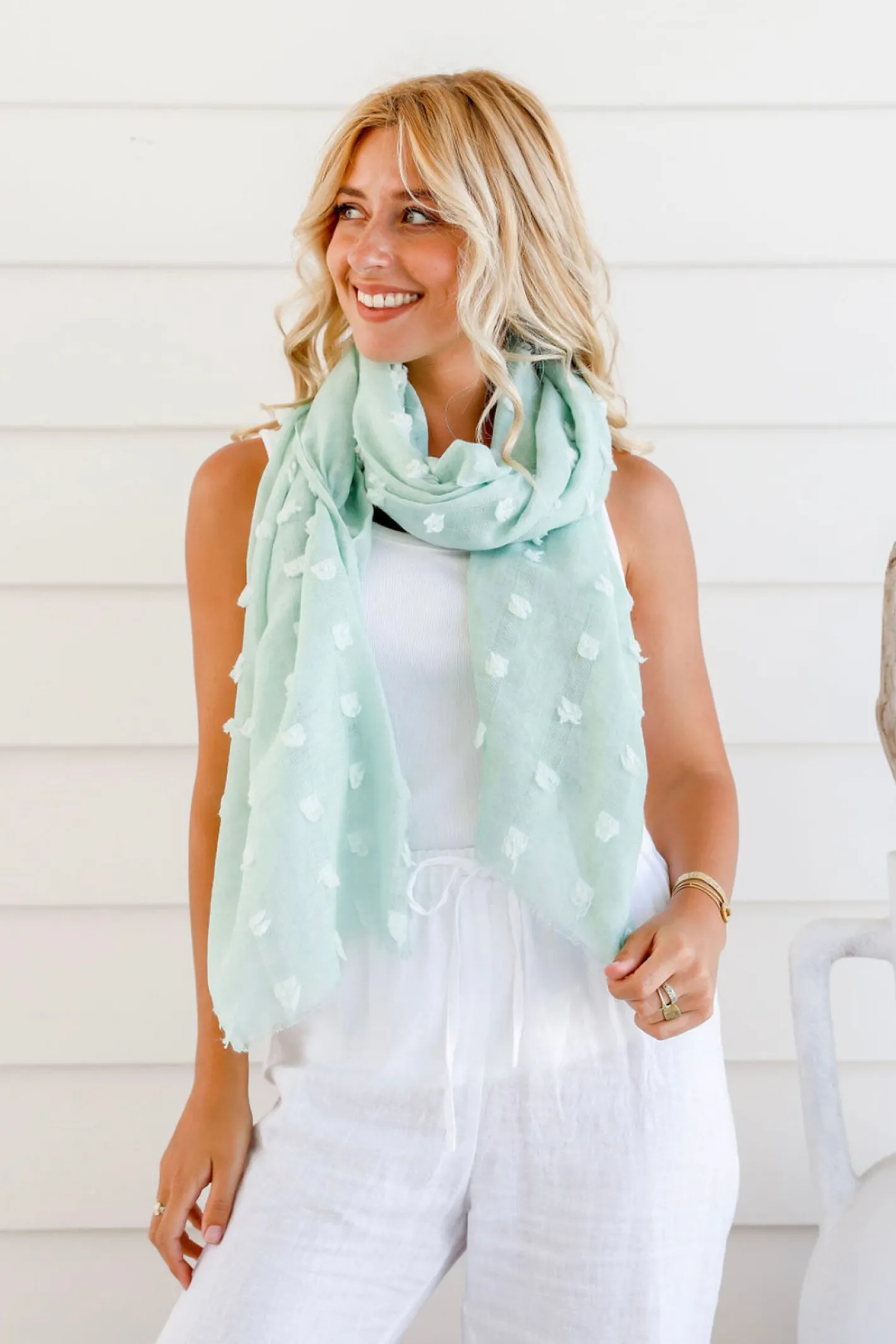 Free Spirit Kennedy Scarf - Mint - FR7 Hot