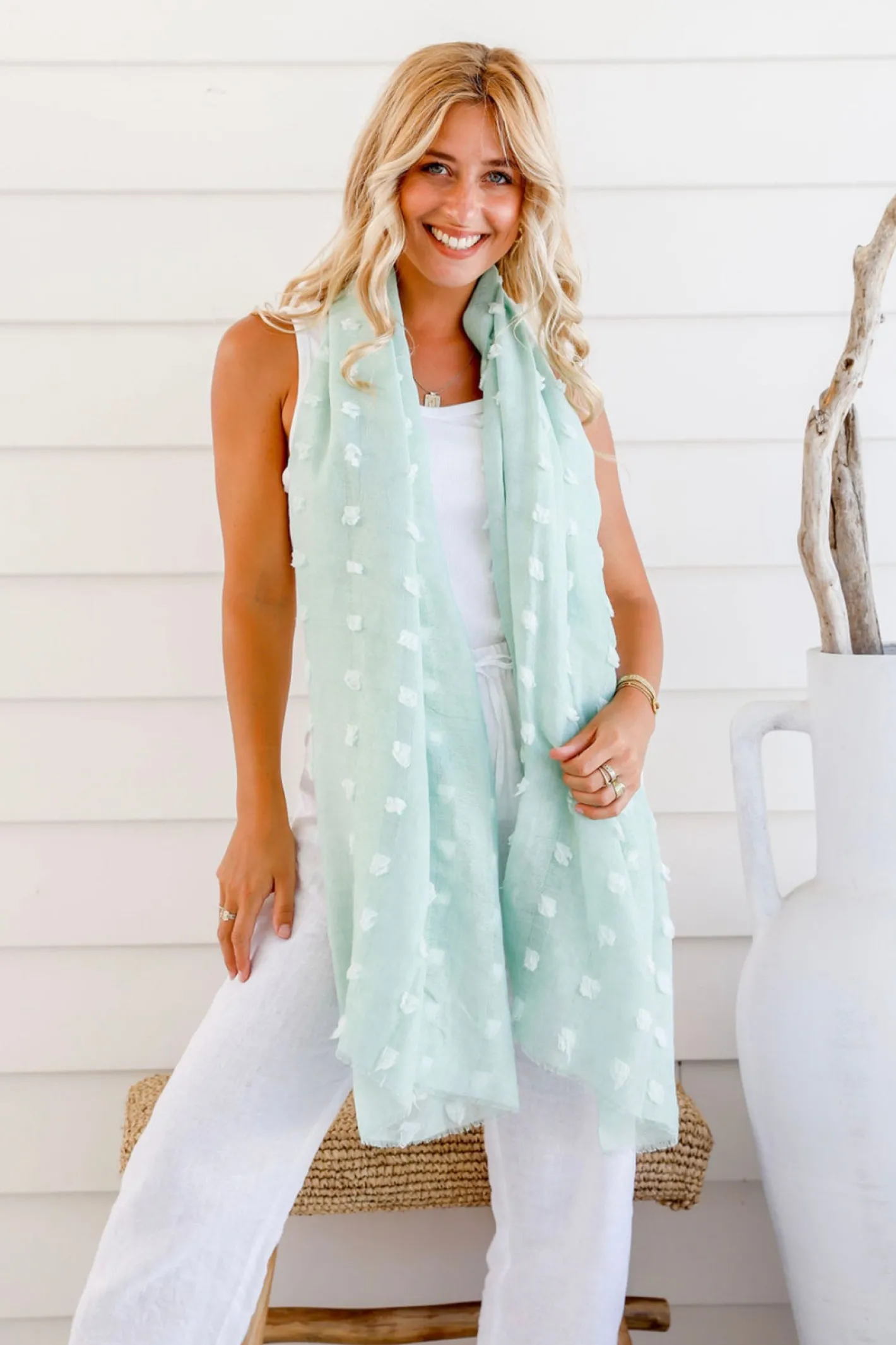 Free Spirit Kennedy Scarf - Mint - FR7 Hot