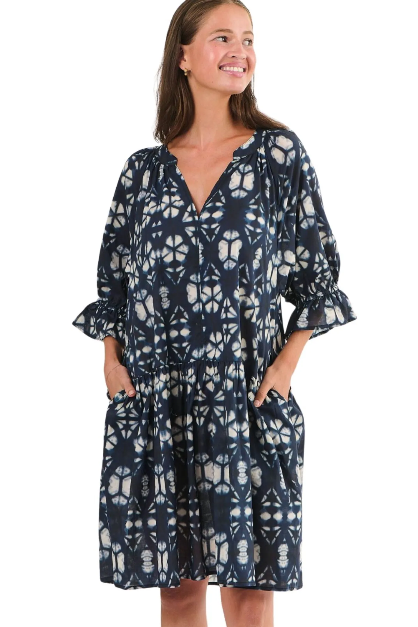 Namastai Kitty Cotton Dress - Fracture - N20 Discount